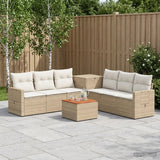 vidaXL Bankstel 8 st Zwart Poly Rattan en Staal