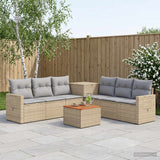 vidaXL Bankstel 8 st Zwart Poly Rattan en Staal