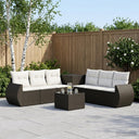 vidaXL Bankstel 8 st Zwart Poly Rattan en Staal