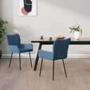 vidaXL Eetkamerstoelen 2 st stof crèmekleurig