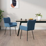 vidaXL Eetkamerstoelen 2 st stof crèmekleurig