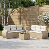 vidaXL Bankstel 8 st Zwart Poly Rattan en Staal