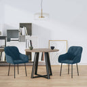 vidaXL Eetkamerstoelen 2 st fluweel blauw