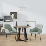 vidaXL Eetkamerstoelen 2 st fluweel blauw