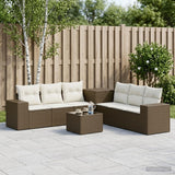 vidaXL Bankstel 8 st Zwart Poly Rattan en Staal