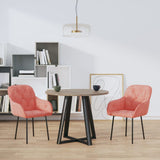 vidaXL Eetkamerstoelen 2 st fluweel blauw