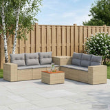 vidaXL Bankstel 8 st Zwart Poly Rattan en Staal