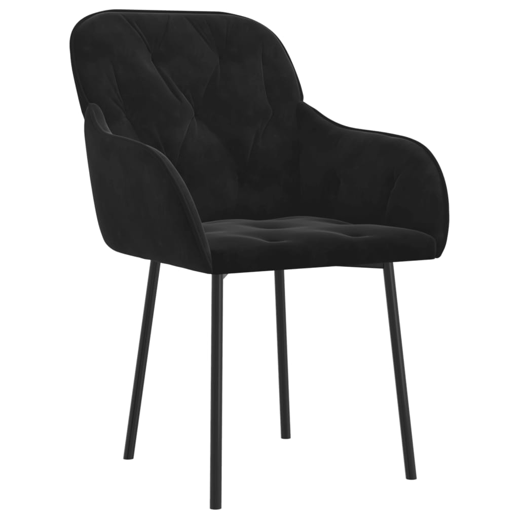 vidaXL Eetkamerstoelen 2 st fluweel blauw