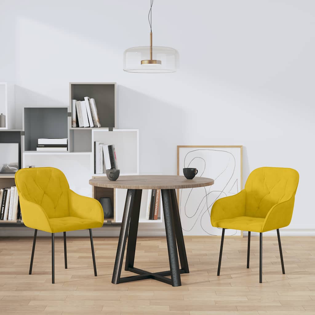 vidaXL Eetkamerstoelen 2 st fluweel blauw