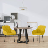 vidaXL Eetkamerstoelen 2 st fluweel blauw