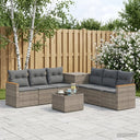 vidaXL Bankstel 8 st Zwart Poly Rattan en Staal