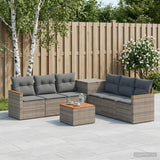 vidaXL Bankstel 8 st Zwart Poly Rattan en Staal