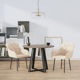 vidaXL Eetkamerstoelen 2 st fluweel blauw