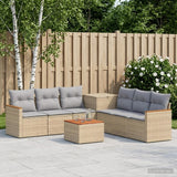 vidaXL Bankstel 8 st Zwart Poly Rattan en Staal