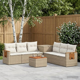 vidaXL Bankstel 8 st Zwart Poly Rattan en Staal