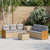 vidaXL Bankstel 8 st Zwart Poly Rattan en Staal