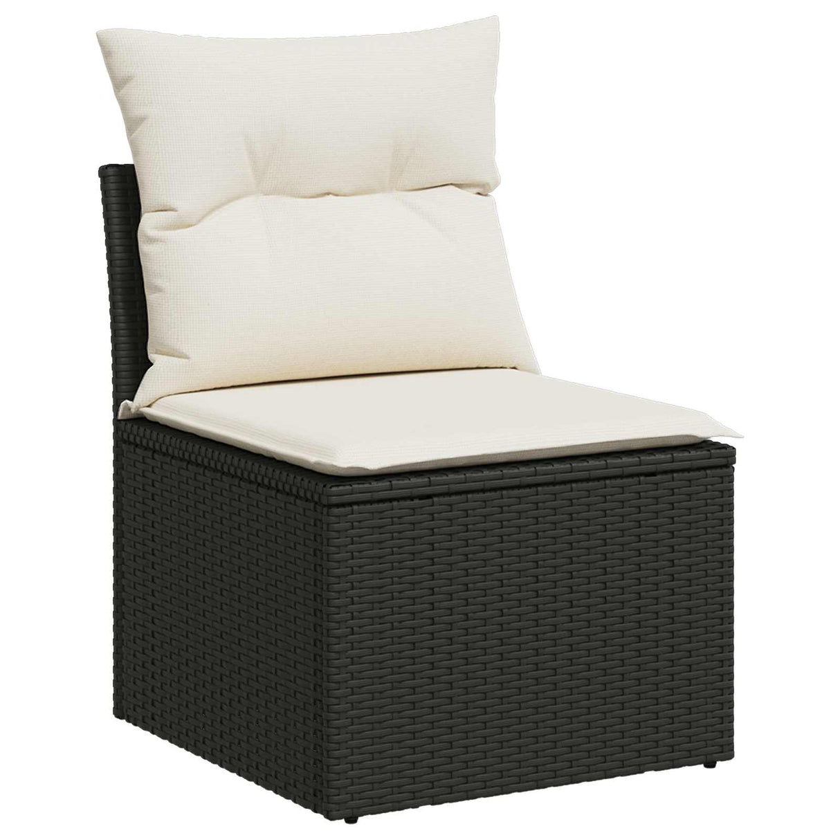 vidaXL Bankstel 7 st Zwart Poly Rattan en Staal