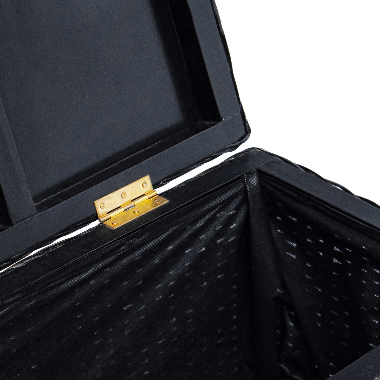 vidaXL Opbergbox 110 cm natuurlijk kubu rattan & massief mahoniehout wit