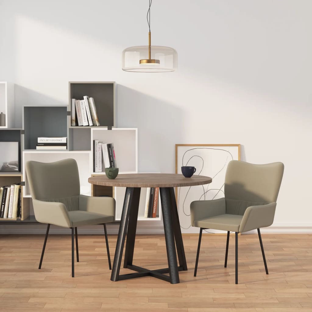 vidaXL Eetkamerstoelen 2 st fluweel donkergroen