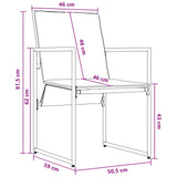 vidaXL Tuin Eettafel Set 5 pcs Zwart en Anthraciet 80 x 80 x 73 cm
