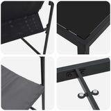 vidaXL Tuin Eettafel Set 5 pcs Zwart en Anthraciet 80 x 80 x 73 cm