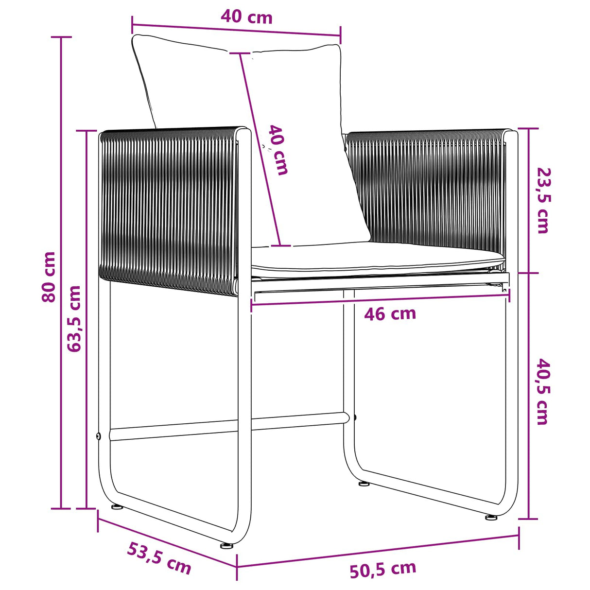 vidaXL Tuin Eettafel Set 5 pcs Zwart en Anthraciet 80 x 80 x 73 cm