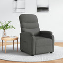 vidaXL Fauteuil verstelbaar stof lichtgrijs