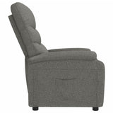 vidaXL Fauteuil verstelbaar stof lichtgrijs