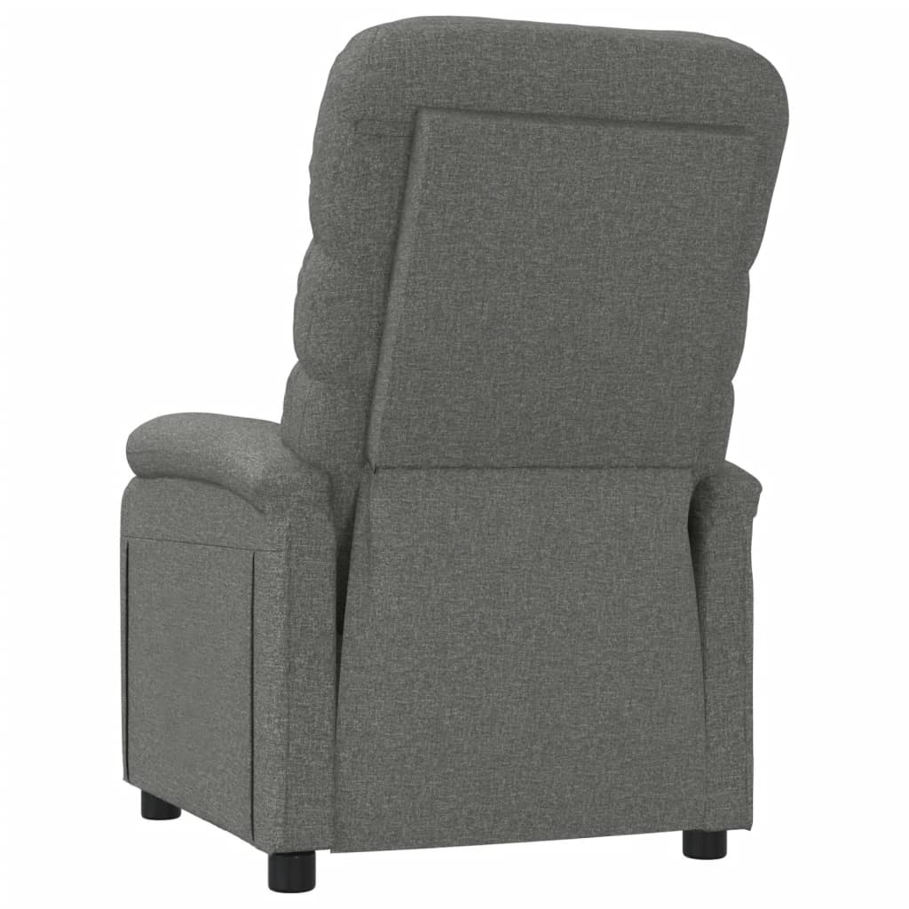 vidaXL Fauteuil verstelbaar stof lichtgrijs
