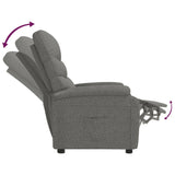 vidaXL Fauteuil verstelbaar stof lichtgrijs