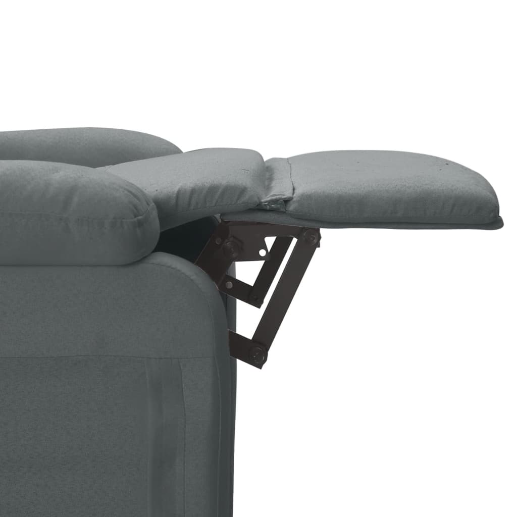 vidaXL Fauteuil verstelbaar stof lichtgrijs
