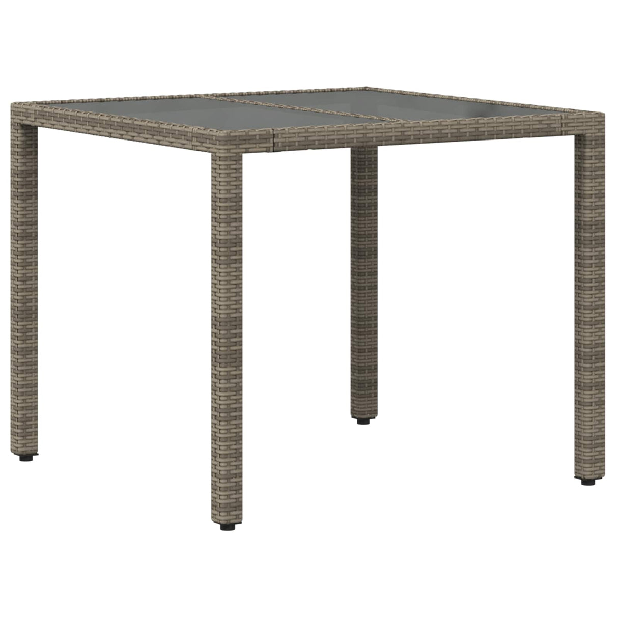 vidaXL Buiten Eettafel Set 3 st Zwart poly rattan