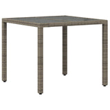 vidaXL Buiten Eettafel Set 3 st Zwart poly rattan