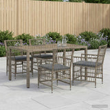 vidaXL Buiten Eettafel Set 3 st Zwart poly rattan