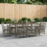 vidaXL Buiten Eettafel Set 3 st Zwart poly rattan