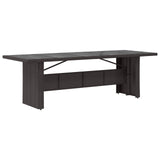 vidaXL Outdoor Dining Set 9 Pieces Black Poly Rattan