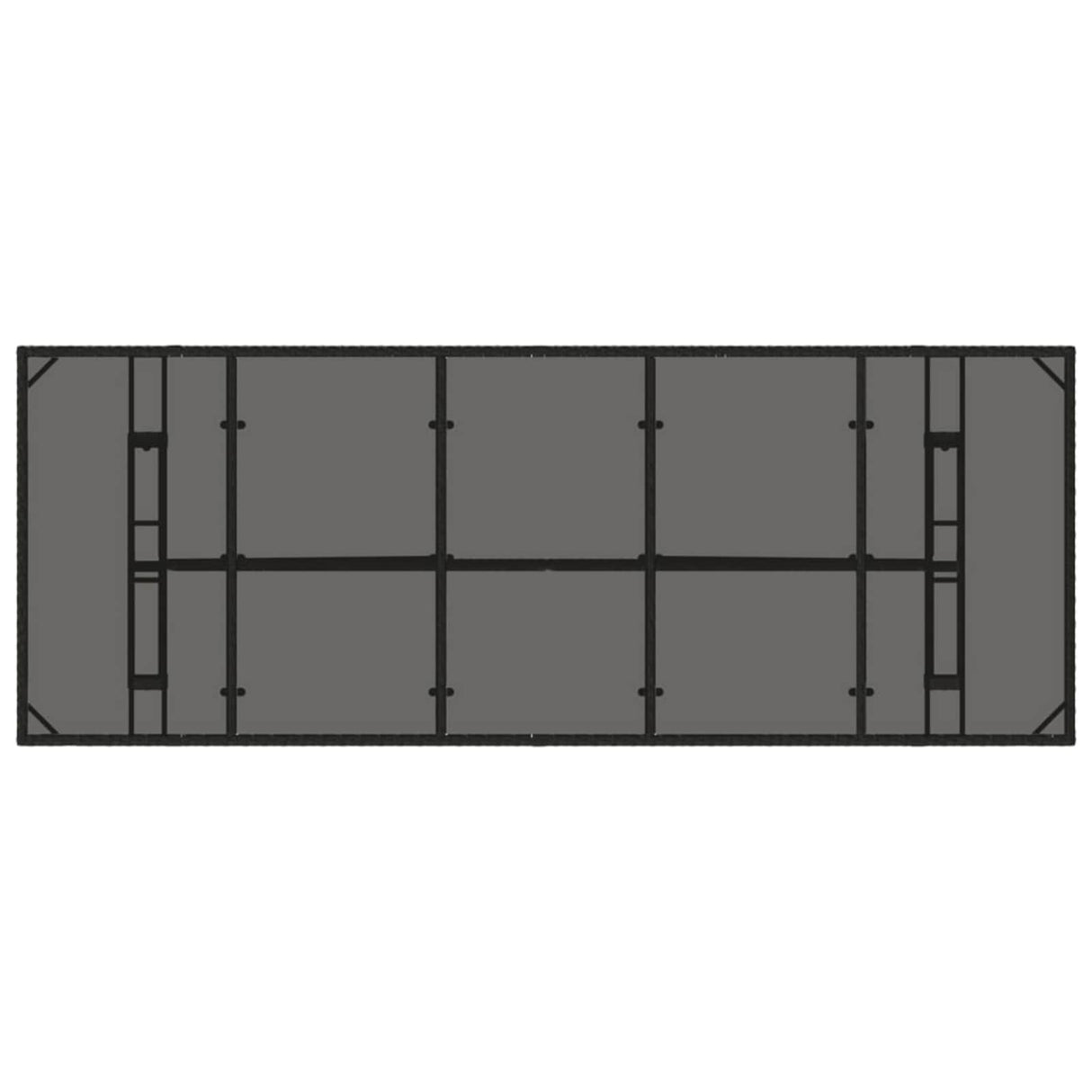 vidaXL Outdoor Dining Set 9 Pieces Black Poly Rattan