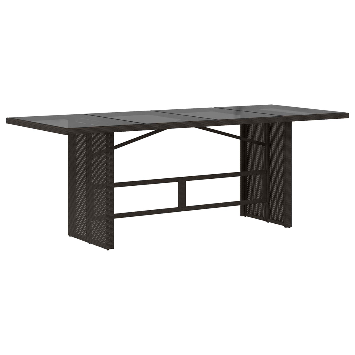 vidaXL Buiten Eettafel Set 7 st Zwart poly rattan