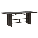 vidaXL Buiten Eettafel Set 7 st Zwart poly rattan