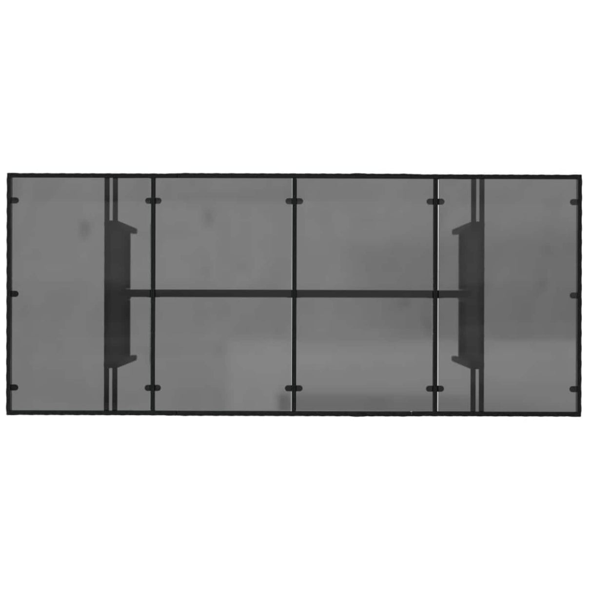 vidaXL Buiten Eettafel Set 7 st Zwart poly rattan