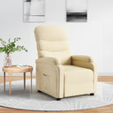 vidaXL Fauteuil verstelbaar stof lichtgrijs