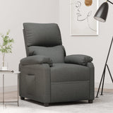 vidaXL Fauteuil verstelbaar stof zwart