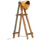 vidaXL Vloerlamp E27 massief mangohout zilverkleurig