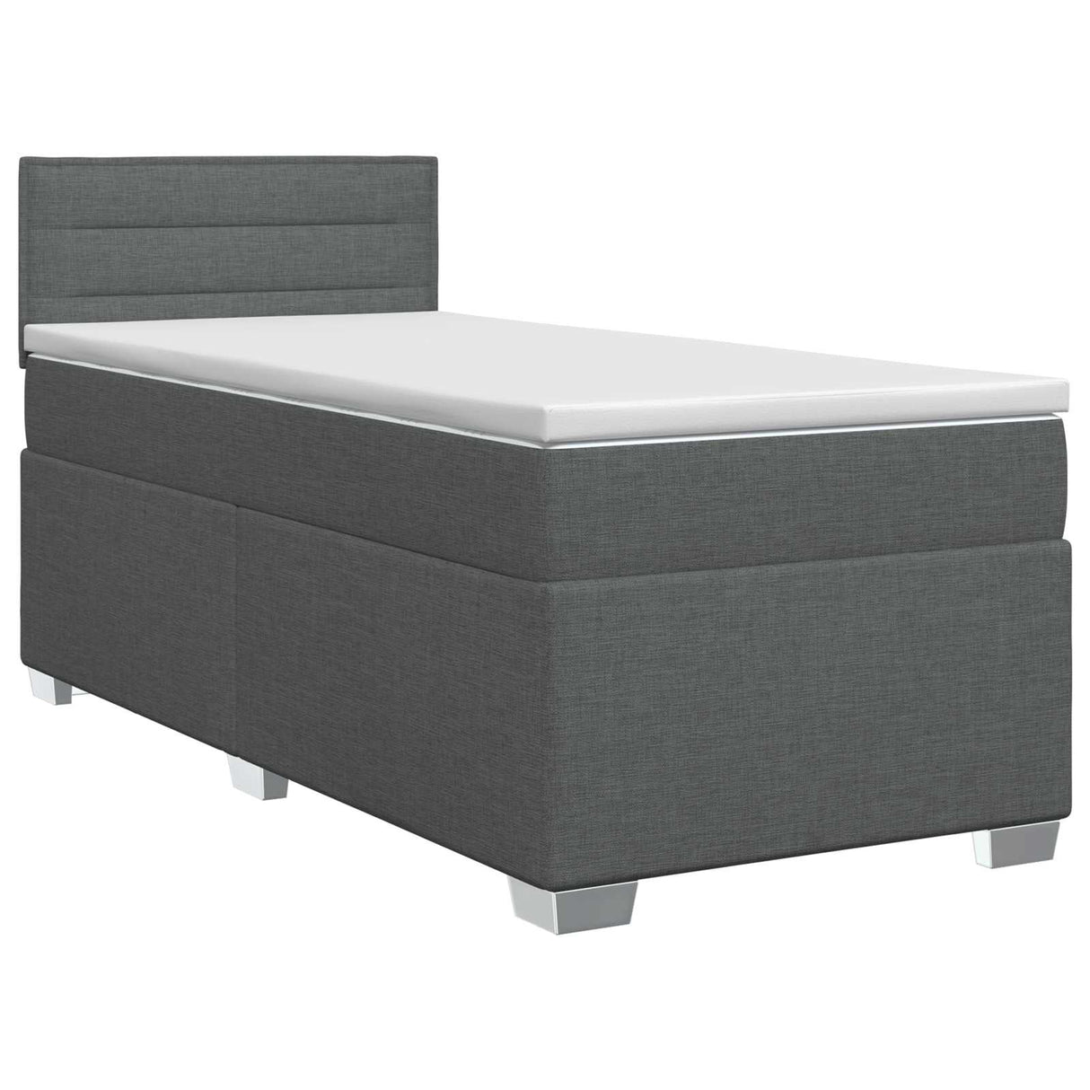 vidaXL Boxspringbed met matras Lichtgrijs 90 x 190cm Stof