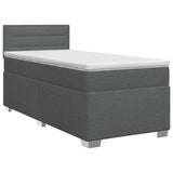 vidaXL Boxspringbed met matras Lichtgrijs 90 x 190cm Stof