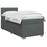 vidaXL Boxspringbed met matras Lichtgrijs 90 x 190cm Stof