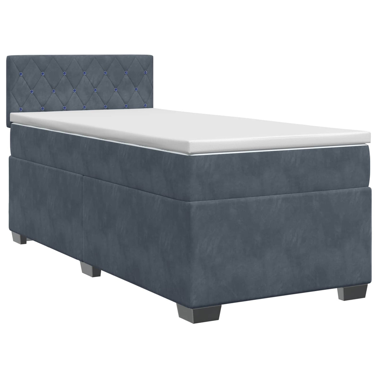 vidaXL Boxspringbed met matras Lichtgrijs 90 x 190 cm Fluweel