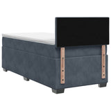 vidaXL Boxspringbed met matras Lichtgrijs 90 x 190 cm Fluweel