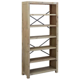 vidaXL Boekenkast met 7 schappen 80x30x200 cm massief acaciahout