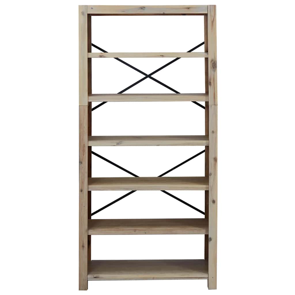 vidaXL Boekenkast met 7 schappen 80x30x200 cm massief acaciahout
